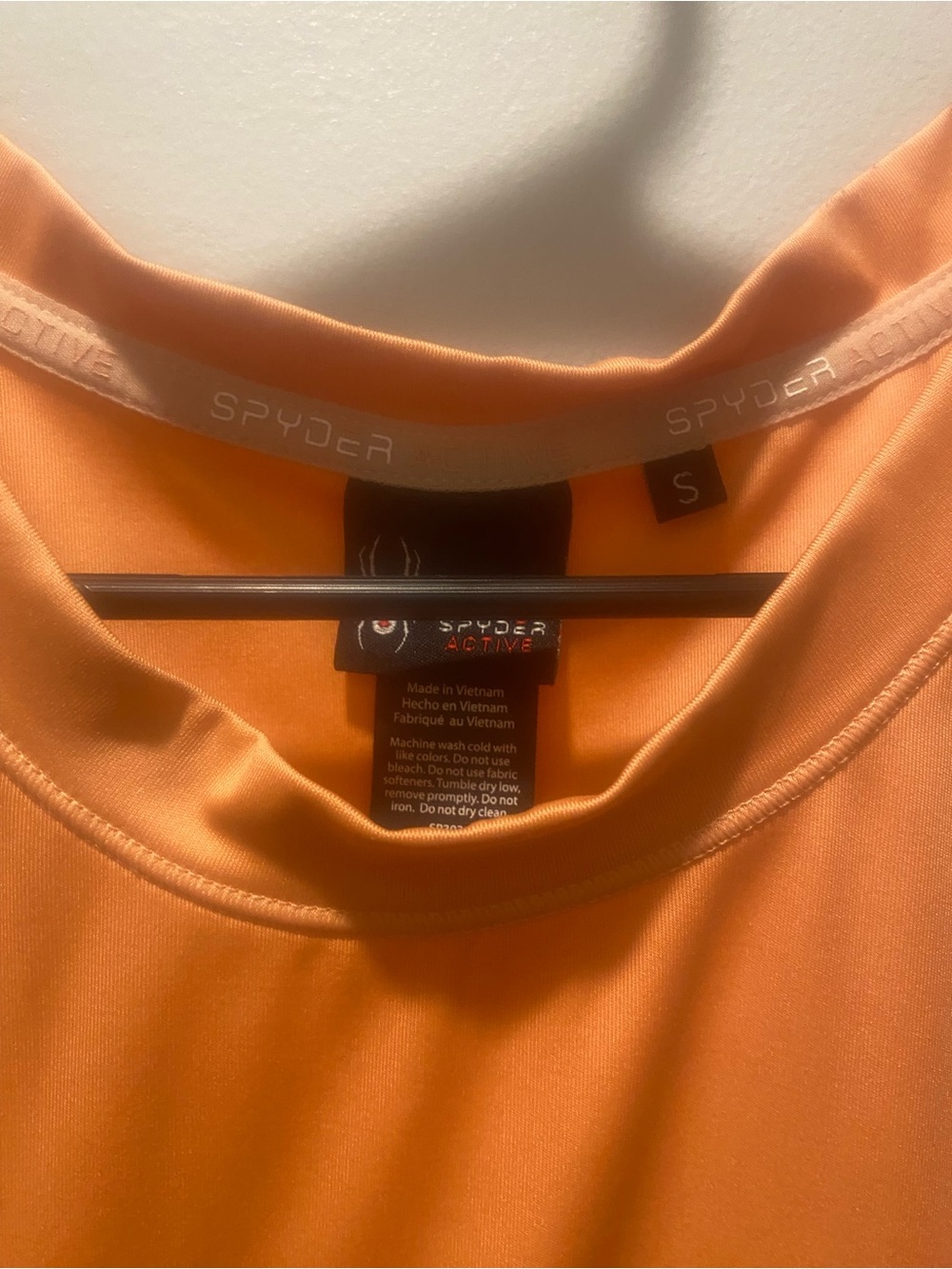 Spyder Orange Athletic Crew Neck Performance Shirt